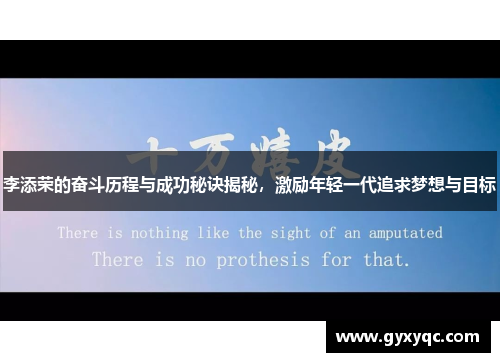 李添荣的奋斗历程与成功秘诀揭秘，激励年轻一代追求梦想与目标